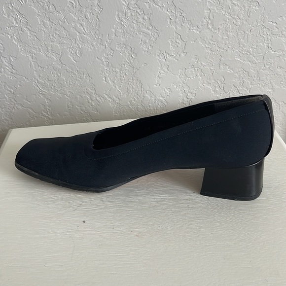 Vintage 90's Stuart Weitzman Chunky Heels With Y2K Flairlo Micro Stretch Size 9 - Picture 7 of 10